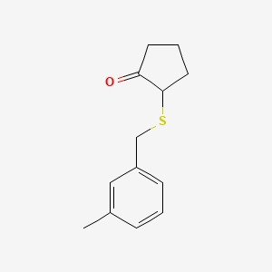 2-([(3-Methylphenyl)methyl]sulfanyl)cyclopentan-1-one