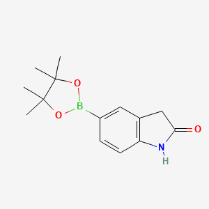 molecular formula C14H18BNO3 B1323471 5-(4,4,5,5-Tetramethyl-1,3,2-dioxaborolan-2-YL)indolin-2-one CAS No. 837392-64-0