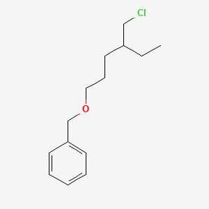 ({[4-(Chloromethyl)hexyl]oxy}methyl)benzene