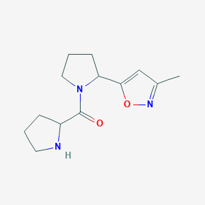 3-Methyl-5-[1-(pyrrolidine-2-carbonyl)pyrrolidin-2-yl]-1,2-oxazole