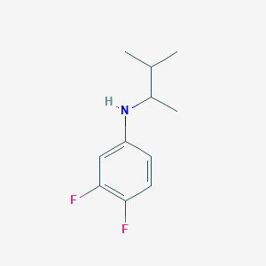 molecular formula C11H15F2N B13234768 3,4-difluoro-N-(3-methylbutan-2-yl)aniline 