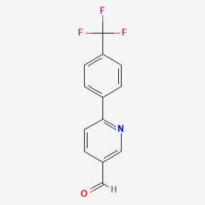 molecular formula C13H8F3NO B1323477 6-(4-(Trifluoromethyl)phenyl)nicotinaldehyde CAS No. 356058-14-5