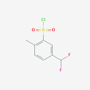 5-(Difluoromethyl)-2-methylbenzene-1-sulfonyl chloride