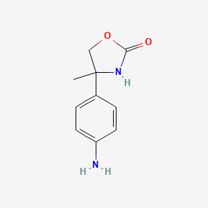 4-(4-Aminophenyl)-4-methyl-1,3-oxazolidin-2-one