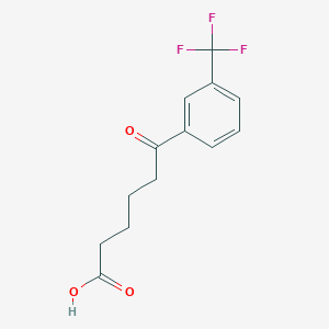 molecular formula C13H13F3O3 B1323485 6-Oxo-6-(3-trifluoromethylphenyl)hexanoic acid CAS No. 502651-11-8