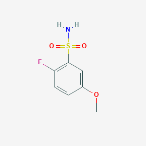 molecular formula C7H8FNO3S B13234851 2-Fluoro-5-methoxybenzene-1-sulfonamide 