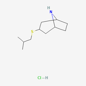 3-[(2-Methylpropyl)sulfanyl]-8-azabicyclo[3.2.1]octane hydrochloride