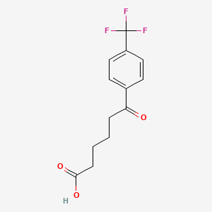 molecular formula C13H13F3O3 B1323488 6-Oxo-6-(4-trifluoromethylphenyl)hexanoic acid CAS No. 502651-38-9