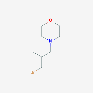 molecular formula C8H16BrNO B13234880 4-(3-Bromo-2-methylpropyl)morpholine 