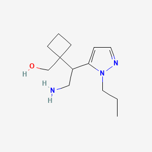 {1-[2-amino-1-(1-propyl-1H-pyrazol-5-yl)ethyl]cyclobutyl}methanol