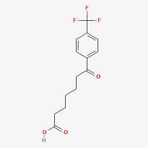 molecular formula C14H15F3O3 B1323492 7-氧代-7-(4-三氟甲基苯基)庚酸 CAS No. 502651-46-9