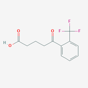 molecular formula C12H11F3O3 B1323493 5-氧代-5-(2-三氟甲基苯基)戊酸 CAS No. 502651-48-1