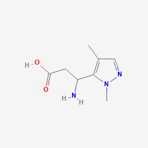 3-Amino-3-(1,4-dimethyl-1H-pyrazol-5-yl)propanoic acid