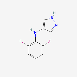 molecular formula C9H7F2N3 B13234982 N-(2,6-Difluorophenyl)-1H-pyrazol-4-amine 