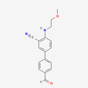 5-(4-Formylphenyl)-2-[(2-methoxyethyl)amino]benzonitrile