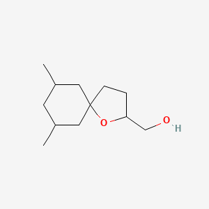 molecular formula C12H22O2 B13235094 {7,9-Dimethyl-1-oxaspiro[4.5]decan-2-yl}methanol 