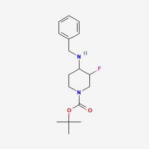 molecular formula C17H25FN2O2 B1323510 4-(苄氨基)-3-氟哌啶-1-甲酸叔丁酯 CAS No. 934536-09-1