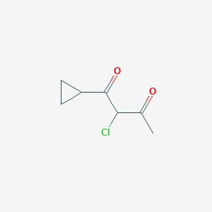 molecular formula C7H9ClO2 B1323515 2-氯-1-环丙基丁烷-1,3-二酮 CAS No. 473924-31-1