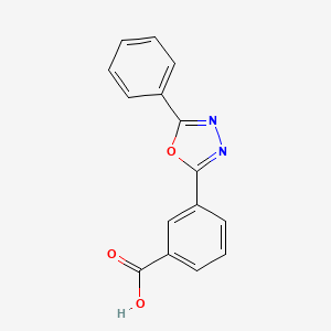 molecular formula C15H10N2O3 B1323516 3-(5-Phenyl-1,3,4-oxadiazol-2-YL)benzoic acid CAS No. 3601-62-5