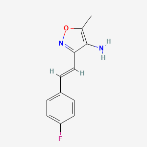 3-[(E)-2-(4-fluorophenyl)ethenyl]-5-methyl-1,2-oxazol-4-amine