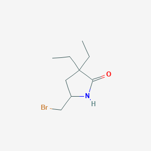 5-(Bromomethyl)-3,3-diethylpyrrolidin-2-one