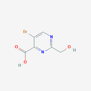 molecular formula C6H5BrN2O3 B1323522 5-溴-2-(羟甲基)嘧啶-4-羧酸 CAS No. 22433-10-9