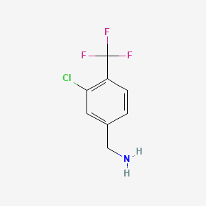 molecular formula C8H7ClF3N B1323524 3-Chloro-4-(trifluoromethyl)benzylamine CAS No. 361393-93-3
