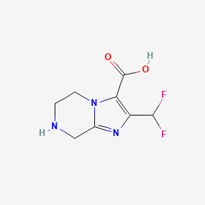 2-(Difluoromethyl)-5H,6H,7H,8H-imidazo[1,2-a]pyrazine-3-carboxylic acid