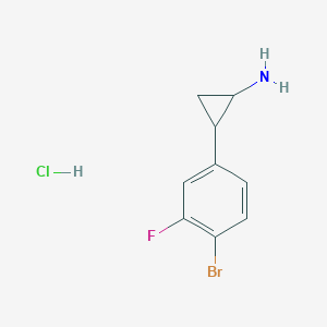 2-(4-Bromo-3-fluorophenyl)cyclopropan-1-amine hydrochloride