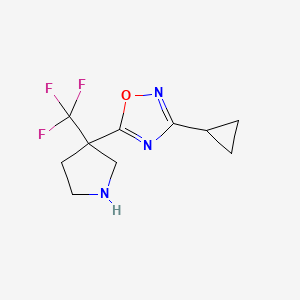 3-Cyclopropyl-5-[3-(trifluoromethyl)pyrrolidin-3-yl]-1,2,4-oxadiazole