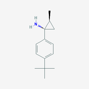 molecular formula C14H21N B13235274 (1S,2S)-1-(4-tert-Butylphenyl)-2-methylcyclopropan-1-amine 