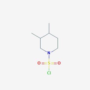 molecular formula C7H14ClNO2S B13235279 3,4-Dimethylpiperidine-1-sulfonyl chloride 