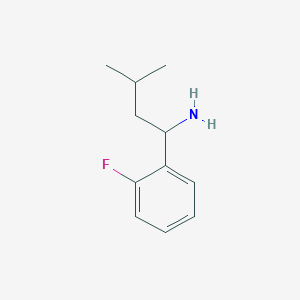 molecular formula C11H16FN B13235280 1-(2-Fluorophenyl)-3-methylbutan-1-amine 