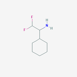 molecular formula C8H15F2N B13235288 1-Cyclohexyl-2,2-difluoroethan-1-amine 