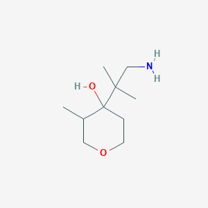 4-(1-Amino-2-methylpropan-2-yl)-3-methyloxan-4-ol