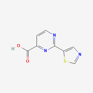 molecular formula C8H5N3O2S B13235392 2-(1,3-Thiazol-5-yl)pyrimidine-4-carboxylic acid 