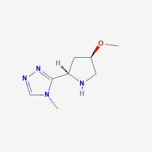 molecular formula C8H14N4O B13235399 3-[(2S,4R)-4-Methoxypyrrolidin-2-yl]-4-methyl-4H-1,2,4-triazole 