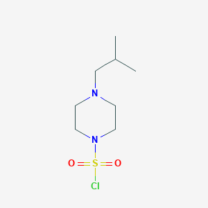 molecular formula C8H17ClN2O2S B13235433 4-(2-Methylpropyl)piperazine-1-sulfonyl chloride 