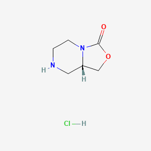 molecular formula C6H11ClN2O2 B1323544 (S)-四氢-1H-恶唑并[3,4-a]吡嗪-3(5H)-酮盐酸盐 CAS No. 958635-15-9