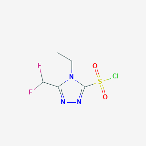 5-(Difluoromethyl)-4-ethyl-4H-1,2,4-triazole-3-sulfonyl chloride