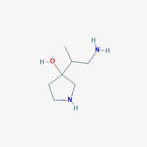 3-(1-Aminopropan-2-yl)pyrrolidin-3-ol