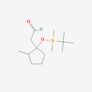 2-{1-[(Tert-butyldimethylsilyl)oxy]-2-methylcyclopentyl}acetaldehyde