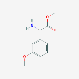 molecular formula C10H13NO3 B13235516 methyl (2S)-2-amino-2-(3-methoxyphenyl)acetate 