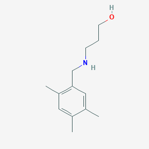 3-{[(2,4,5-Trimethylphenyl)methyl]amino}propan-1-ol