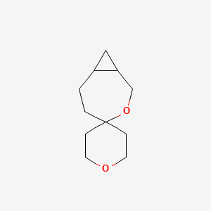 molecular formula C11H18O2 B13235557 3-Oxaspiro[bicyclo[5.1.0]octane-4,4'-oxane] 