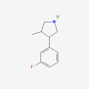 3-(3-Fluorophenyl)-4-methylpyrrolidine