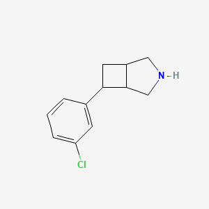 molecular formula C12H14ClN B13235615 6-(3-Chlorophenyl)-3-azabicyclo[3.2.0]heptane 