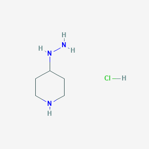 molecular formula C5H14ClN3 B1323563 4-肼基哌啶盐酸盐 CAS No. 952201-01-3