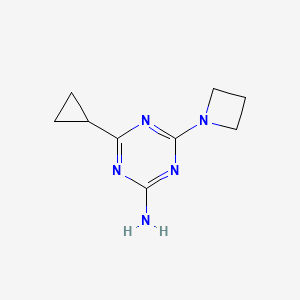 4-(Azetidin-1-yl)-6-cyclopropyl-1,3,5-triazin-2-amine