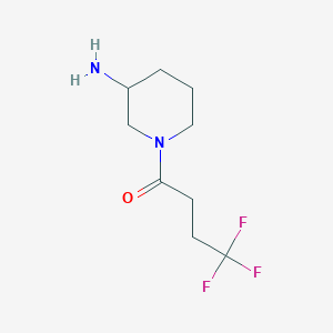 molecular formula C9H15F3N2O B13235699 1-(3-Aminopiperidin-1-yl)-4,4,4-trifluorobutan-1-one 